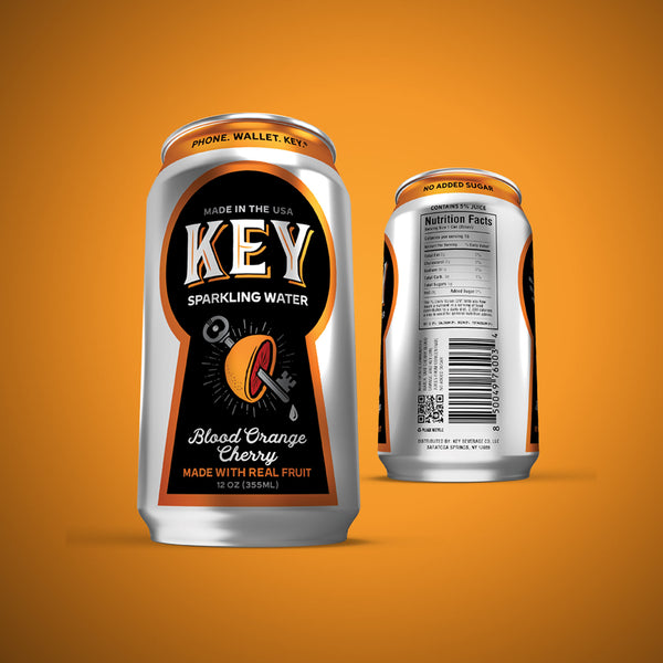 KEY Sparkling Water, Blood Orange Cherry