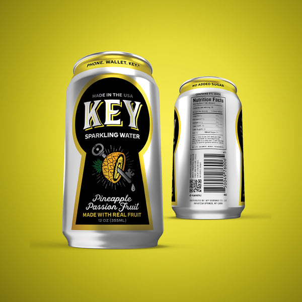 KEY Sparkling Water, Pineapple Passionfruit