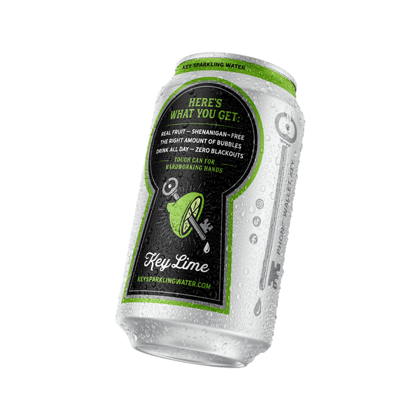 Key Sparkling Water Key Lime Can Back