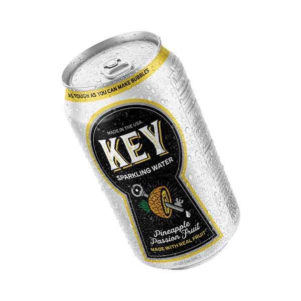 Key Sparkling Water Pineapple Passion Fruit Can Front