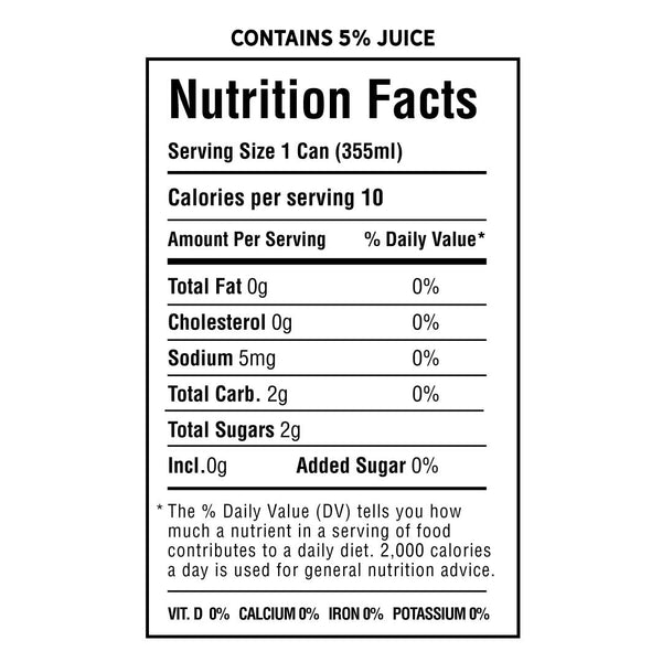 Key Sparkling Water Pineapple Passion Fruit Nutrition Facts